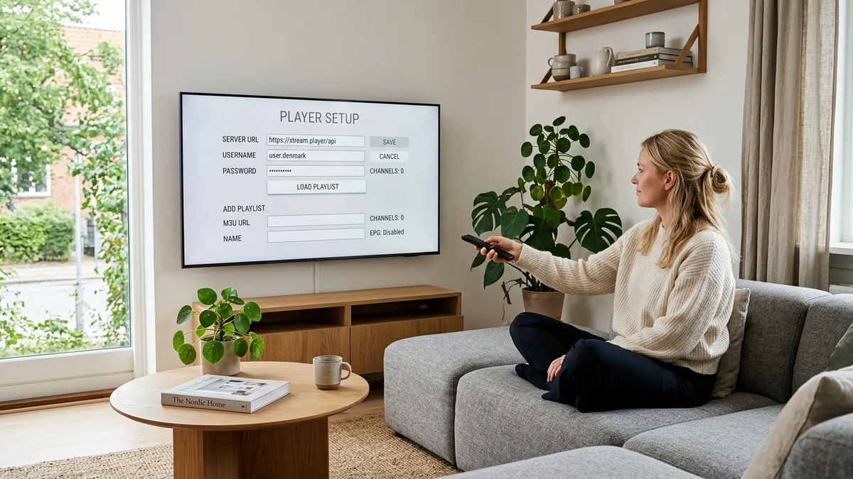 Opsætning og login i IPTV Smarters Player på Smart TV