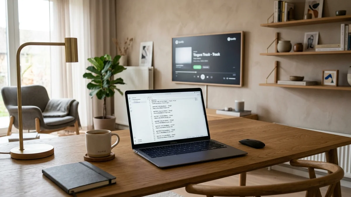 Gennemgang af M3U playliste URL og afspilleropsætning på bærbar computer